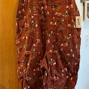 Duluth Trading Gnome Print  Heirloom Gardening Overalls NWT XXL
